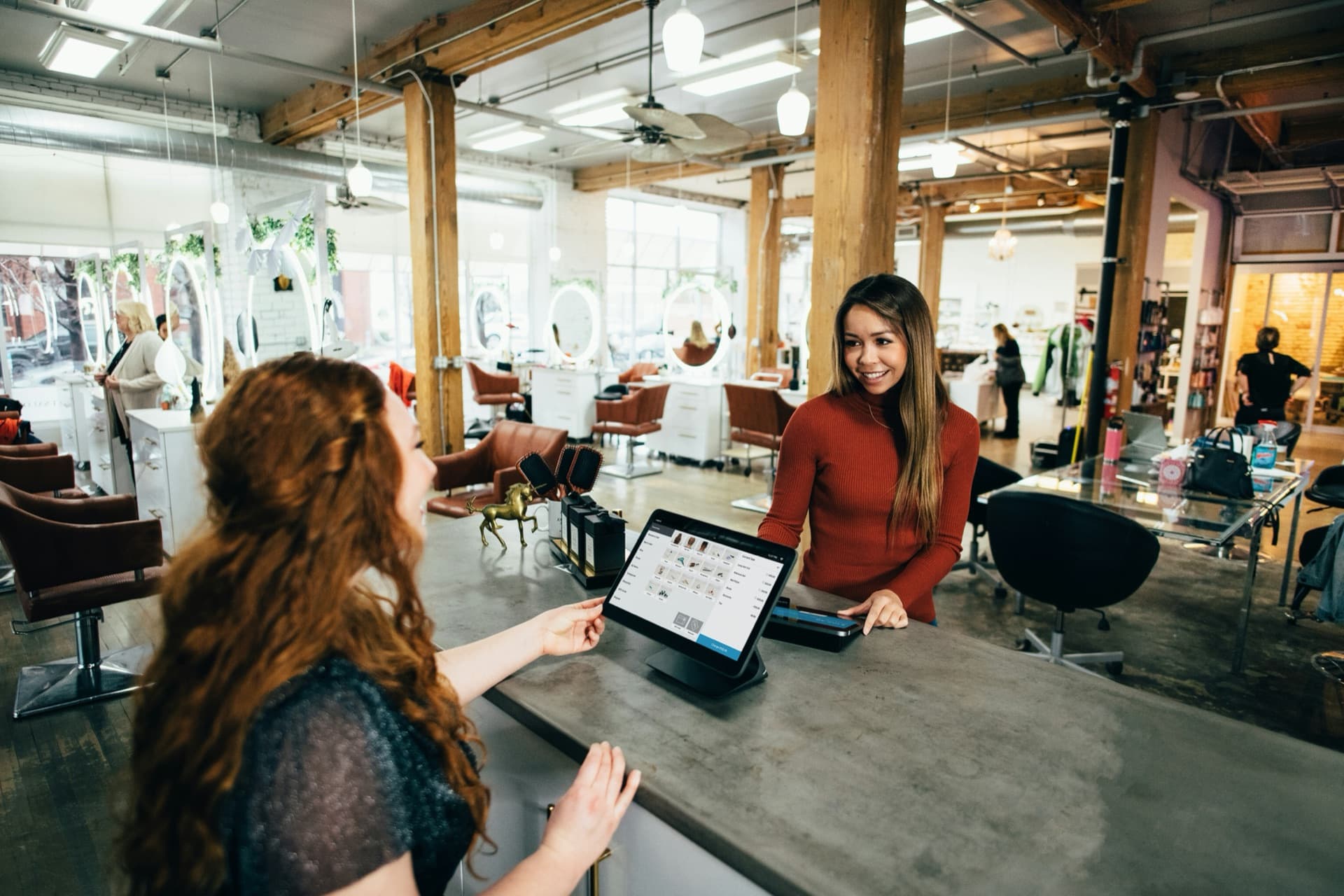 Local business owner preparing a storefront service experience